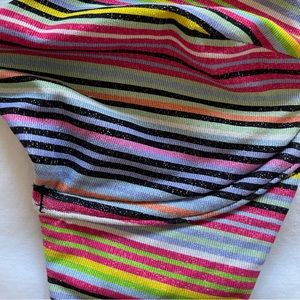 Onia Striped Multicolored / Metallic Bikini Top